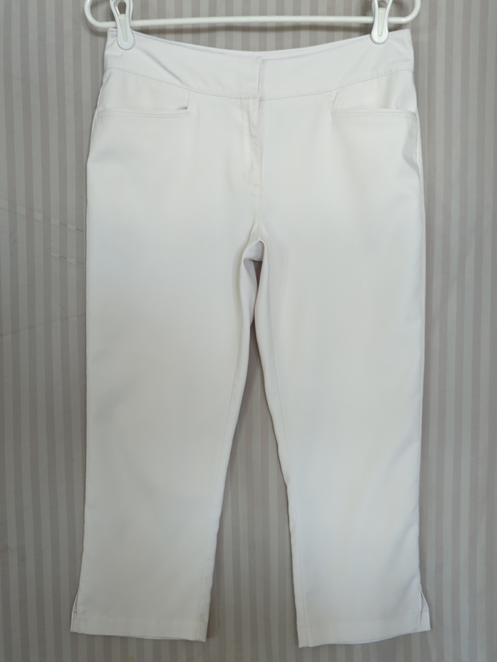 PGA TOUR Tech White Golf Capri Pants Womens Size 4 Active Cropped Trousers
